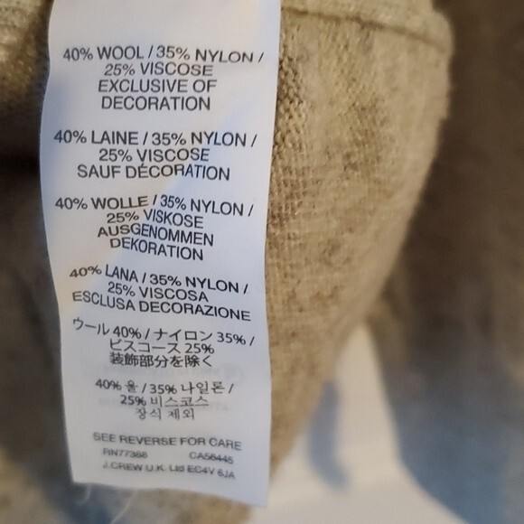 J. CREW LACE WOOL BLEND SWEATER GRAY BLACK SIZE SMALL - Picture 4 of 9